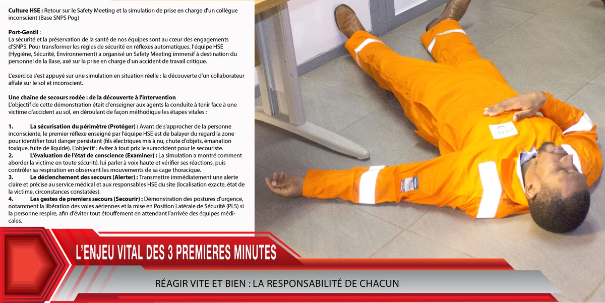 Culture HSE : simulation à la base SNPS de Port-Gentil